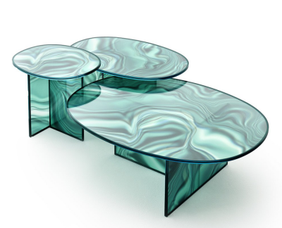 Glas Italia Liquefy Ovale bijzettafel