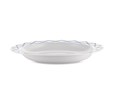 Alessi La Bella Tavola ovaal serveer bord blauw