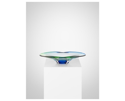 Kosta Boda Gw Summer Breeze schaal Blue/green Ltd 200-17