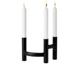 Stelton Ora kandelaar met drie armen zwart van Stelton