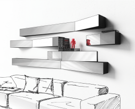 Minotti Italia Look spiegelwandplank van 